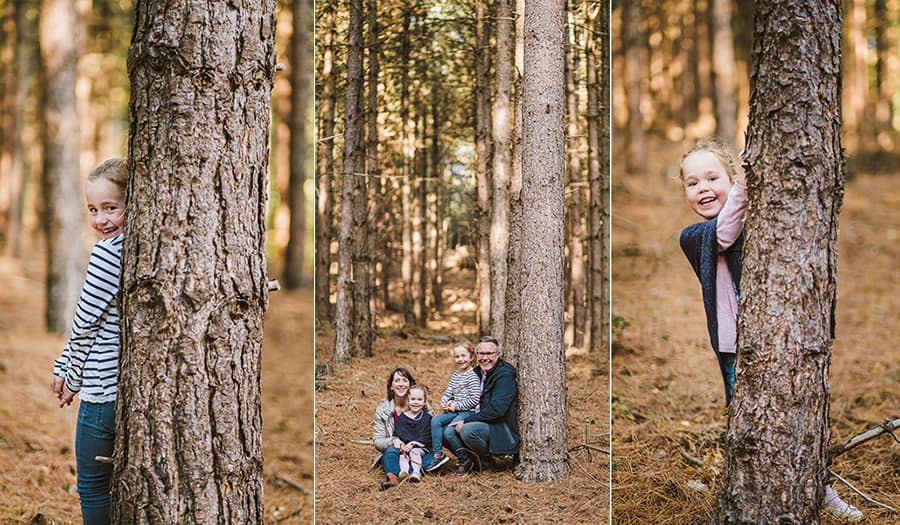 familienshooting outdoor im Herbst mit zwei Kindern